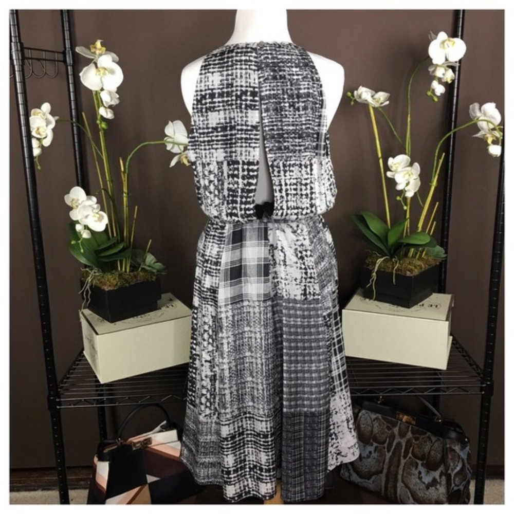 L'AGENCE PATCHWORK PRINT SILK DRESS - Picture 3 of 7